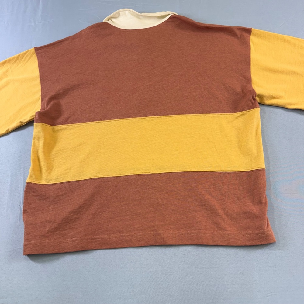Madewell Mens Large Colorblock Rugby Shirt Organic Cotton Short Sleeve NJ797 L - Picture 12 of 16
